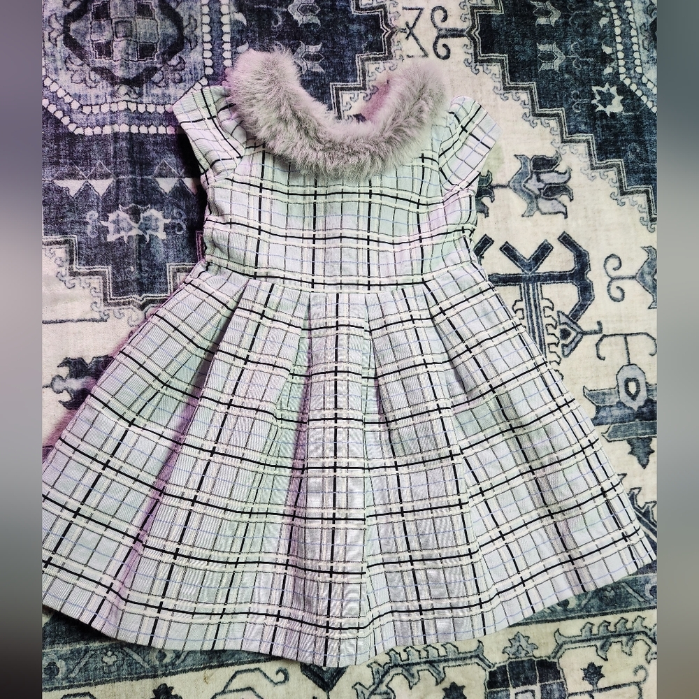 Janie and Jack Blue A-Line Dress with Flutter Sleeves